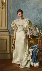 Max Volkhart, Portrait of Elisabeth Johanna Adele von Wedderkop, née Koenigs, Oil on canvas