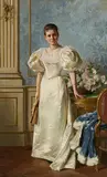 Max Volkhart, Portrait of Elisabeth Johanna Adele von Wedderkop, née Koenigs, Oil on canvas