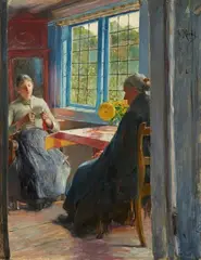 Gotthardt Kuehl, The Letter, Oil on panel