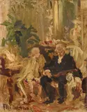 Ferdinand Brütt, The Old Violinist, Oil on canvas