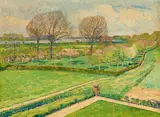 Max Clarenbach, Spring Landscape on the Rhine, Oil on canvas (relined)