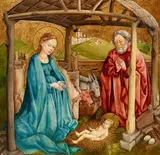 The Nativity by Upper Rhine-Region c. 1460 & 1470, Oil on panel, sold Nov 2018