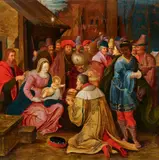 The Adoration of the Magi by studio of Caspar van der Hoecke, Oil on panel, sold Nov 2018