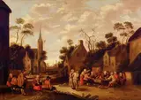 Joost Cornelisz Droochsloot, Village Scene with Peasant Festivities