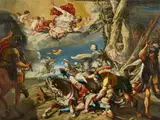 French School 17th century, The Conversion of Saint Paul, Oil on canvas (relined)
