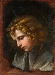 Onorio Marinari, Study of a Youth's Head, probably Saint John, Oil on canvas