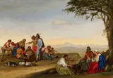 Pietro Fabris, Thieves in a Neapolitan Landscape, Oil on canvas (relined)