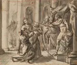 French School 17th century, Esther before Ahasverus