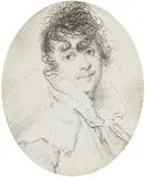 attributed to Elisabeth Vigée-Lebrun, Portrait of Princess Bibikoff, Pencil on parchment