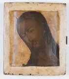 Ikone mit Johannes dem Täufer by Russischer Meister 17. Jh., Tempera auf Holz, freigelegter Weißgrund, sold Sep 2018