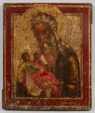Ikone des hl. Simeon mit dem Jesuskind by Russia 19. Jahrhundert, Tempera auf Holz, sold Sep 2018