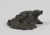 Bert Gerresheim, Erdkröte, Bronze, gegossen, schwarz patiniert. Gestempeltes Bildhauerzeichen, Gießerstempfel "Schmäke Düsseldorf". B