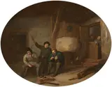 Pieter de Bloot, Peasants Drinking and Smoking in an Interior, Oil on panel