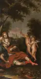 Venus and Adonis by Probably french school 18th century, Oil on panel, offered Sep 2018