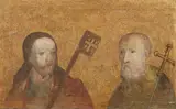 Christ and a Saint by Italian School 15th century, Tempera on panel, sold Sep 2018