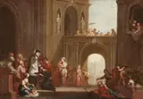 Italian School circa 1700, Healing the Sick, Oil on canvas