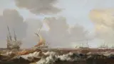 Stormy Seas by Netherlandish School 17th century, Oil on panel, sold Sep 2018