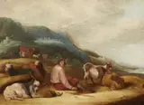 Pastoral Scene by circle of Johann Melchior Roos, Oil on panel, offered Sep 2018