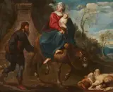 Simon de Vos, The Flight into Egypt, Oil on copper