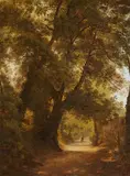 Giambattista Bassi, The Forest Path, Oil on canvas (relined)