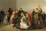 Georg Bothmann, Portrait of the Andreas Matthiessen Family, Oil on canvas