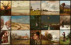 Carl Irmer, Fifteen Depictions by Various Painters, Oil on canvas