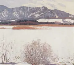 Winter Landscape by Julius Jungheim, Oil on canvas, offered Sep 2018
