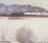 Julius Jungheim, Winter Landscape, Oil on canvas