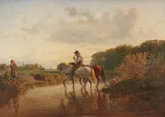 Hermann Kauffmann, Returning from the Fields, Oil on canvas, mounted on panel