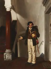 Carl Kronberger, The Paltry Alms, Oil on panel