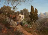 Ascan Lutteroth, Turiner Tal near Menton, Oil on canvas
