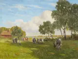 Paul Müller-Kaempff, Summer Meadows in a Fishing Village