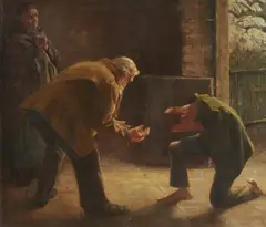 The Return of the Prodigal Son by Fritz von Uhde, Oil on canvas, sold Sep 2018