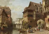 Karl Weysser, View of Überlingen, Oil on canvas