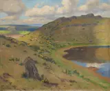 Fritz von Wille, Gorse Flowers on Mosenberg, Oil on canvas