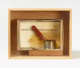 Joseph Beuys, Objekt zum Schmieren und Drehen, 1972, Tin can with oil colour (Braunkreuz), grease and screwdriver. Can Ø