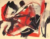 Karl Otto Götz, Untitled, 1954, Gouache on card