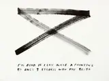 Endre Tót, I'm glad if I can make a painting by only 3 strokes with the brush, 1980, Acrylic on canvas