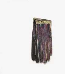 Pavlos Dionyssopoulos, Handschuh, 1967, Paper object from cut poster paper strips on wood