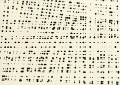 Herman de Vries, V 74 - 10 (random dot grid pattern), 1974, India ink on card