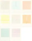 Antonio Calderara, Progetto 19, 1967, 8 watercolours on card. Each