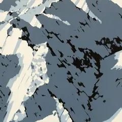 Schweizer Alpen I (A1) by Gerhard Richter, 1969, Colour silkscreen on card, sold Jun 2018