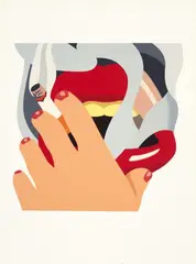 Smoker by Tom Wesselmann, 1976, Colour silkscreen on card, sold Jun 2018
