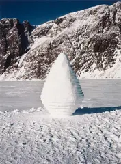 Andy Goldsworthy, Stacked Snow Cone, Grise Fiord, Ellesmere Island, 1989, Chromogenic print, flush-mounted to card