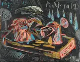 Jörg Immendorff, Problem 1, 1987, Oil on canvas