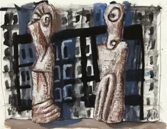 Untitled by Markus Lüpertz, Circa 1980er Jahre, Mixed media on card, sold Jun 2018