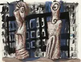 Markus Lüpertz, Untitled, Circa 1980er Jahre, Mixed media on card