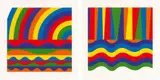 Sol LeWitt, Arc and Bands in Colors, 1999, 6 works: each colour linocut on card. Each