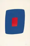 Dark Blue with Red by Ellsworth Kelly, 1964-1965, Colour lithograph on card, sold Jun 2018