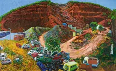 Valentano Cava by Norbert Tadeusz, 1987, Oil on canvas. Approx, offered Jun 2018